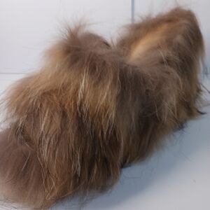 Margiela inspired Fur platform open-toe mules 8